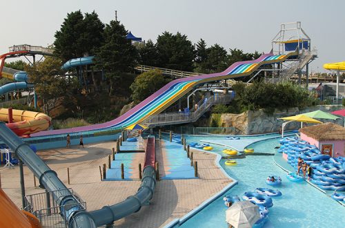 waterpark view from slide
