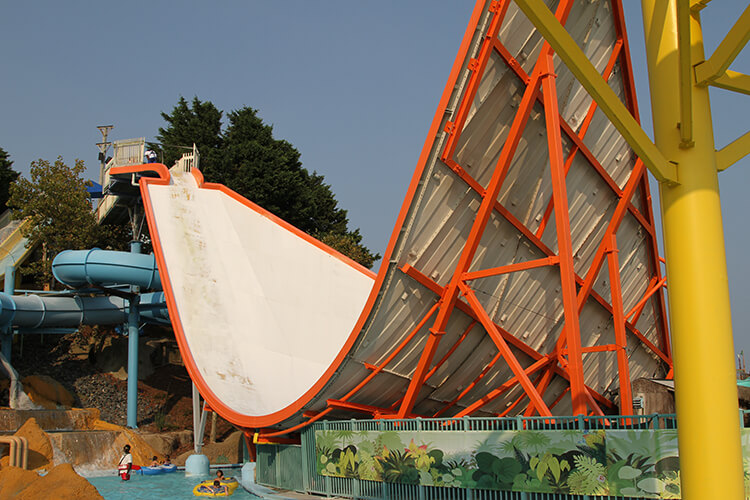 waterslide view from ground