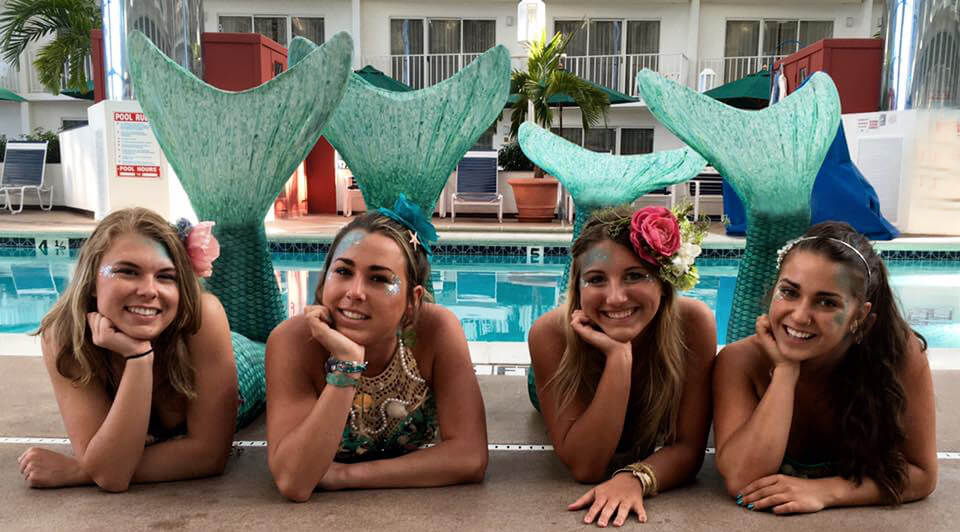 Mermaid Watch ocean city Mermaids next to pool ocean city